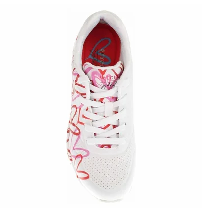 Кроссовки женские Skechers Uno Spread The Love White 155507-WRPK
