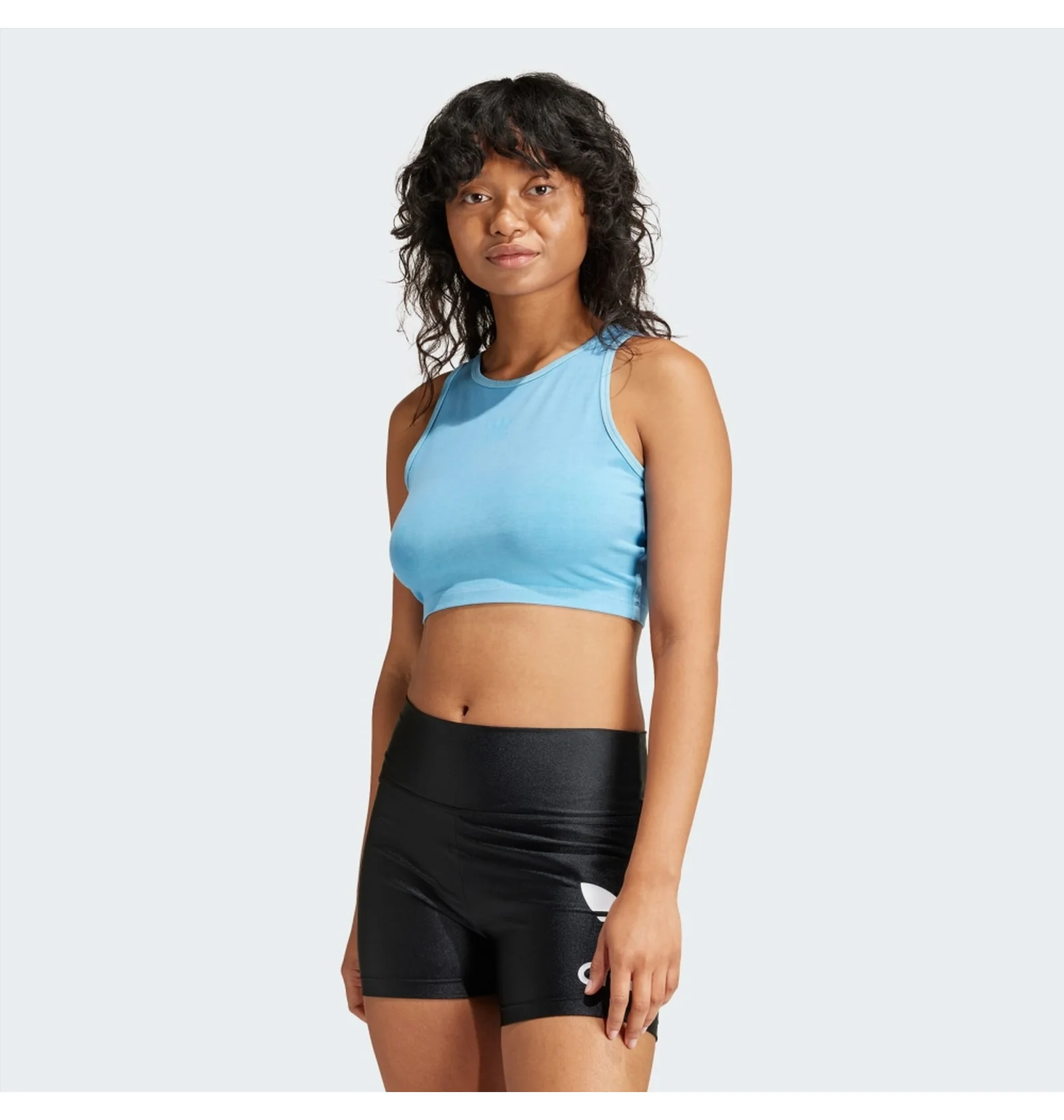 ᐉ Топ женский Adidas Essentials+ Crop Tank Top Light Blue IR6001