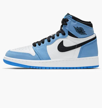 Кросівки чоловічі Air Jordan 1 High Black University Light Blue/White 555088-134