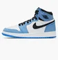 Кросівки чоловічі Air Jordan 1 High Black University Light Blue/White 555088-134
