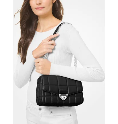 Сумка женская Michael Kors Soho Large Quilted Leather Shoulder Bag Black 30F0S1SL3L-BLACK-21462