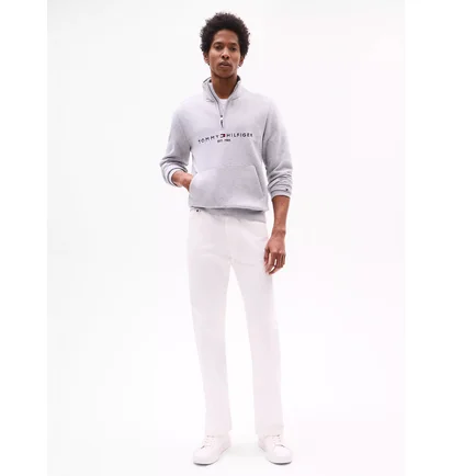 Кофта мужская Tommy Hilfiger Embroidered Tommy Logo Quarter-Zip White 78JB338-202-HJW