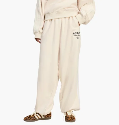 Штани жіночі Adidas Athl Dept Loose Graphic Sweat Beige KF2315