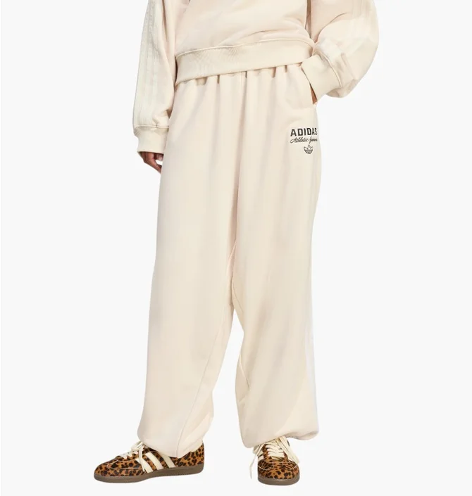 Штани жіночі Adidas Athl Dept Loose Graphic Sweat Beige KF2315