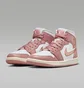 Кроссовки женские Air Jordan 1 Mid Se Shoes White/Pink FB9892-670