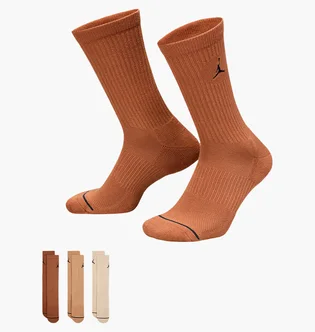 Носки мужские Air Jordan Everyday Crew Socks Brown (3 пары) DX9632-923