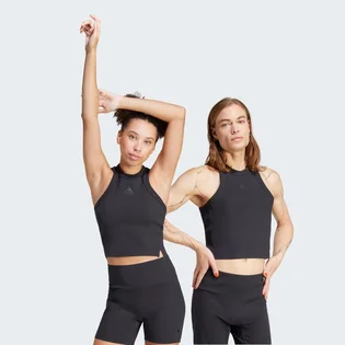 Майка женская Adidas Lounge Ribbed Crop Tank Black IR8785