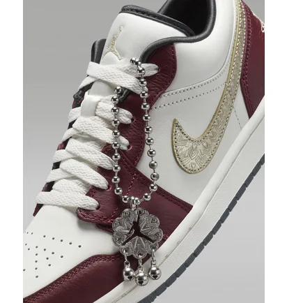 Кросівки жіночі Air Jordan 1 Low Se Lunar New Year Shoes Beige/Bordo FJ5735-100