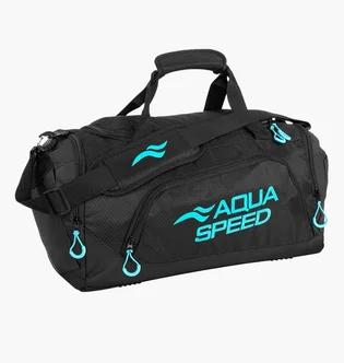 Сумка унисекс Aqua Speed Duffel Bag S 61635 Black/Turquoise 141-74
