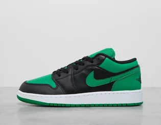 Кроссовки детские Air Jordan Air 1 Low Junior Black/Green 553560-065