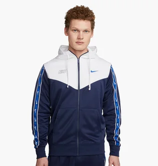 Толстовка мужская Nike Sportswear Repeat MenS Full-Zip Hoodie Blue/White DX2025-411