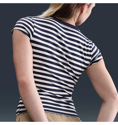 Футболка жіноча Nike Sportswear WomenS Tight Striped T-Shirt Blue/White IH8474-410