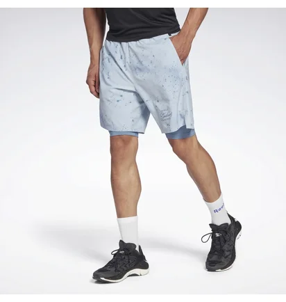 Шорты мужские Reebok Lm Strength 2In1 Shorts Light Blue HD4162