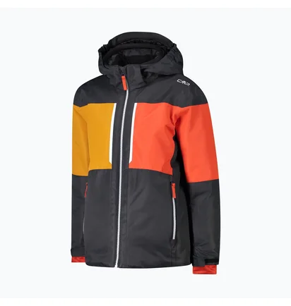 Куртка дитяча CMP Jacket Snaps Hood Black/Orange 33W0054-U423