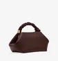 Сумка жіноча GANNI Brown Grained Small Bou Bag Bordo A727497900