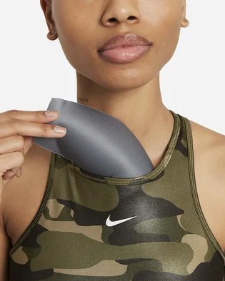 Топ жіночий Nike Womens Medium-Support 1-Piece Pad High-Neck Sports Bra Camo Dd1199-222