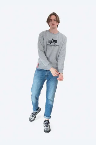 Лонгслів чоловічий Alpha Industries Basic Sweater Grey 178302-17