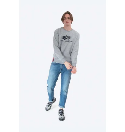 Лонгслив мужской Alpha Industries Basic Sweater Grey 178302-17