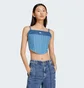Топ женский Adidas Denim Corset Blue IW5671