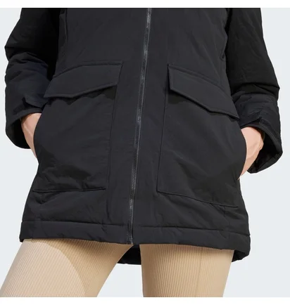 Куртка жіноча Adidas Hooded Fur Black IJ8260