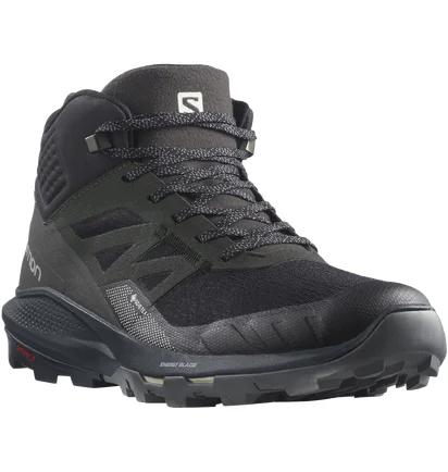 Кросівки чоловічі Salomon Gore-Tex Outpulse Mid Gtx Black/Olive 415888-32