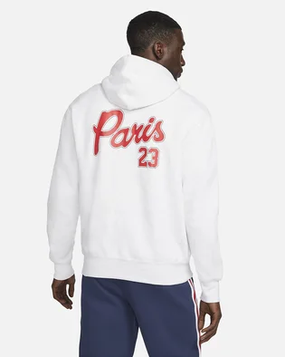 Худі чоловіче Air Jordan Paris Saint-Germain Fleece Pullover Hoodie White Dj0395-051