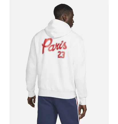 Худи мужское Air Jordan Paris Saint-Germain Fleece Pullover Hoodie White Dj0395-051