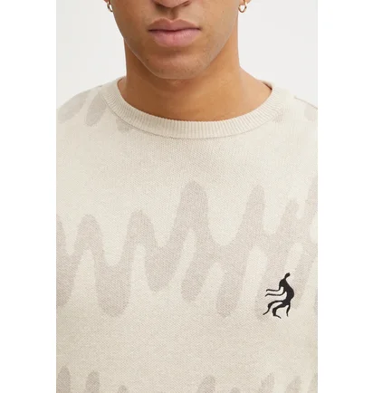 Кофта мужская by Parra Static Stalker Beige 53117