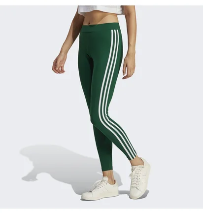Леггинсы женские Adidas Adicolor Classics 3-Stripes Leggings Green Ib7385