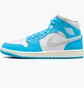 Кроссовки унисекс Nike 1 Mid White/Blue BQ6472-400