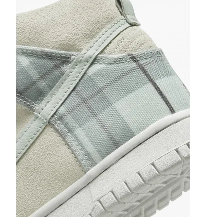 Кроссовки детские Nike Dunk Hi Se Plaid Mint Foam Beige Dv1724-100