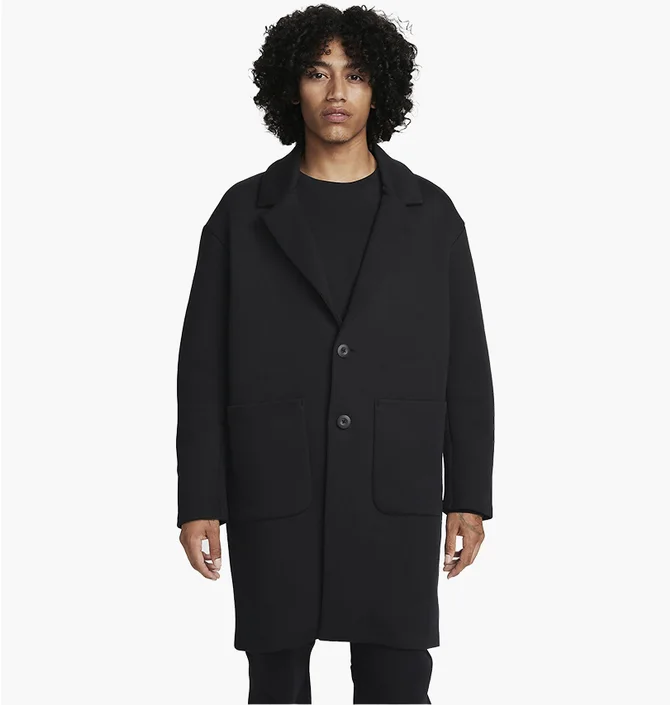 Пальто мужское Nike Sportswear Tech Fleece Reimagined Loose Fit Trench Coat Black FN0601-010