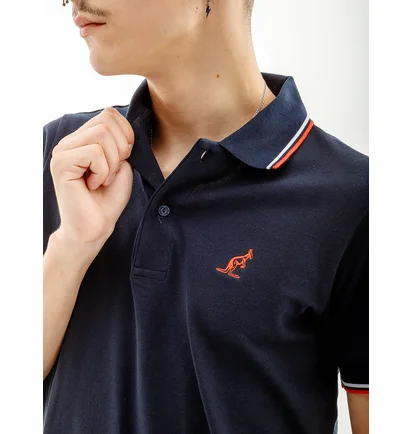 Поло мужское AUSTRALIAN 2-Stripe Pique Polo S-Fit Blue LSUPO0004-200C