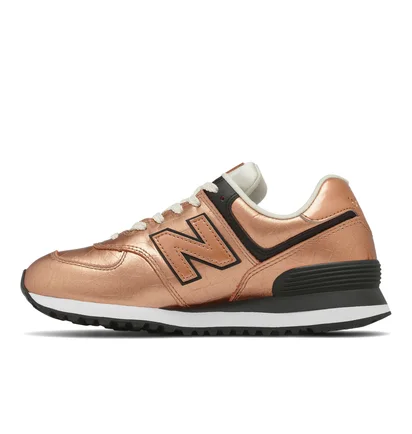 Кросівки жіночі New Balance 574 Metallic/Orange Wl574Px2