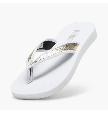 Тапочки женские Puma Sandy Flip White/Metallic 395426-01