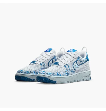 Кросівки дитячі Nike Af1 Crater Flyknit Nn White/Blue Dm1060-100