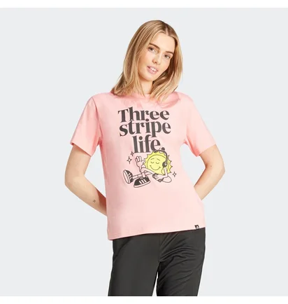 Футболка жіноча Adidas Playera Positivity Estampada Peach IX6456