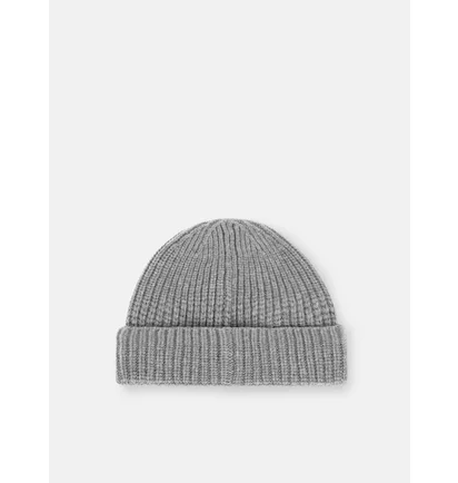 Шапка чоловіча Stone Island Logo Patch Ribbed Beanie Grey K2S15N100012S00B4-V0M6B