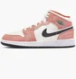 Кроссовки детские Air Jordan 1 Mid Orange Suede Peach/White DV1336-800