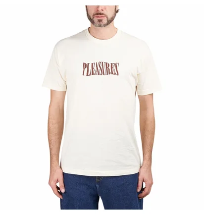 Футболка чоловіча Pleasures Party Logo T-Shirt Beige P21SU051-CREAM