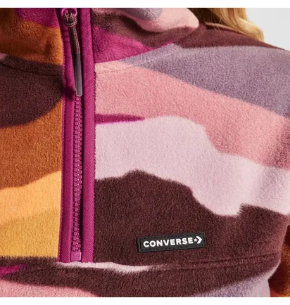 Кофта женская Converse Polar Fleece Printed Popover Multi 10025678-535