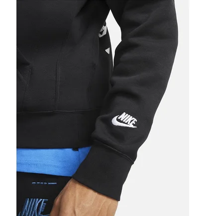Худи мужское Nike Mens Fleece Pullover Hoodie Black Dm6873-010