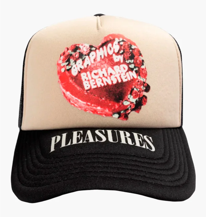 Кепка унісекс Pleasures Cake Black/Beige P25W059