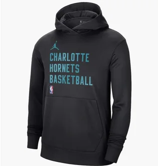 Худі чоловіче Air Jordan Charlotte Hornets Black FB3690-010