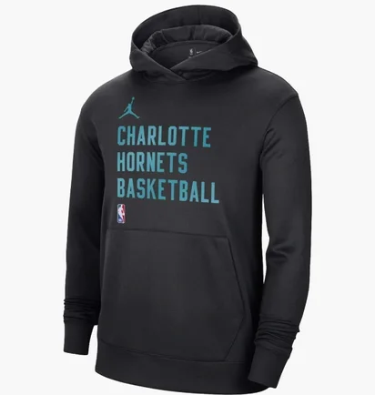 Худи мужское Air Jordan Charlotte Hornets Black FB3690-010