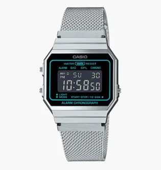 Часы унисекс Casio Vintage Digital Mesh Band A700WEMS-1B