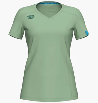 Футболка женская Arena Team Panel Green 004892-600