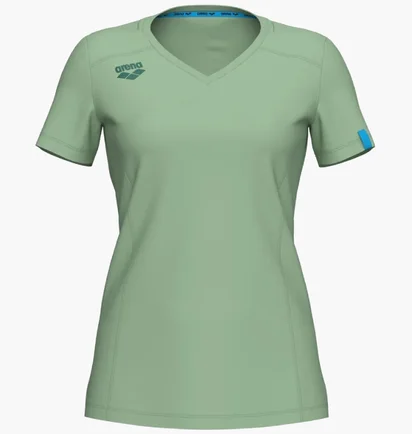 Футболка женская Arena Team Panel Green 004892-600