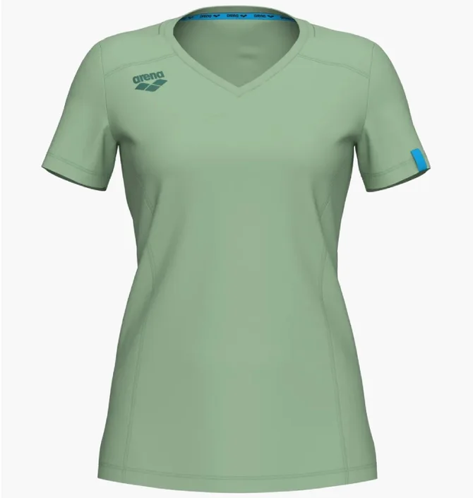 Футболка женская Arena Team Panel Green 004892-600