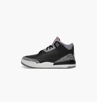 Кроссовки детские Air Jordan 3 Retro Black Cement Black DM0966-010